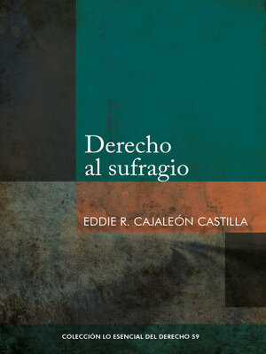 cover image of Derecho al sufragio